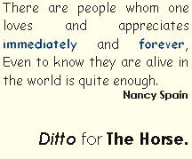 Ditto for the Horse